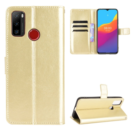 For Ulefone Note 10 Crazy Horse Texture Horizontal Flip Leather Case with Holder & Card Slots & Lanyard(Gold) - Ulefone Cases by PMC Jewellery | Online Shopping South Africa | PMC Jewellery | Buy Now Pay Later Mobicred