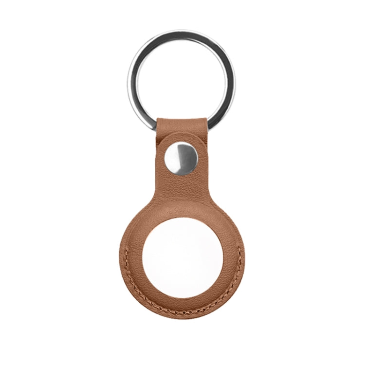 Mutural PU Leather Protective Case with Key Ring for AirTag(Brown) - Other by Mutural | Online Shopping South Africa | PMc TechLife | Buy Now Pay Later Mobicred
