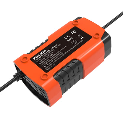 FOXSUR 2A / 6V / 12V Car / Motorcycle 3-stage Full Smart Battery Charger, Plug Type:US Plug(Red) - Battery Charger by FOXSUR | Online Shopping South Africa | PMC Jewellery | Buy Now Pay Later Mobicred