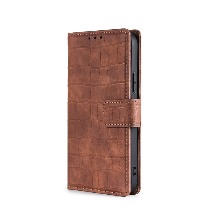 For Doogee X95 Skin Feel Crocodile Texture Magnetic Clasp Horizontal Flip PU Leather Case with Holder & Card Slots & Wallet(Brown) - More Brand by PMC Jewellery | Online Shopping South Africa | PMC Jewellery | Buy Now Pay Later Mobicred