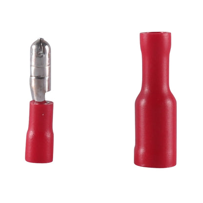 A6195 100 PCS Red AWG22~16 Car Cable Connection Cold Press Terminal Male & Female Connector - Booster Cable & Clip by PMC Jewellery | Online Shopping South Africa | PMC Jewellery | Buy Now Pay Later Mobicred