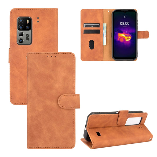 For Ulefone Armor 11T 5G Solid Color Skin Feel Magnetic Buckle Horizontal Flip Calf Texture PU Leather Case with Holder & Card Slots & Wallet(Brown) - Ulefone Cases by PMC Jewellery | Online Shopping South Africa | PMC Jewellery | Buy Now Pay Later Mobicred