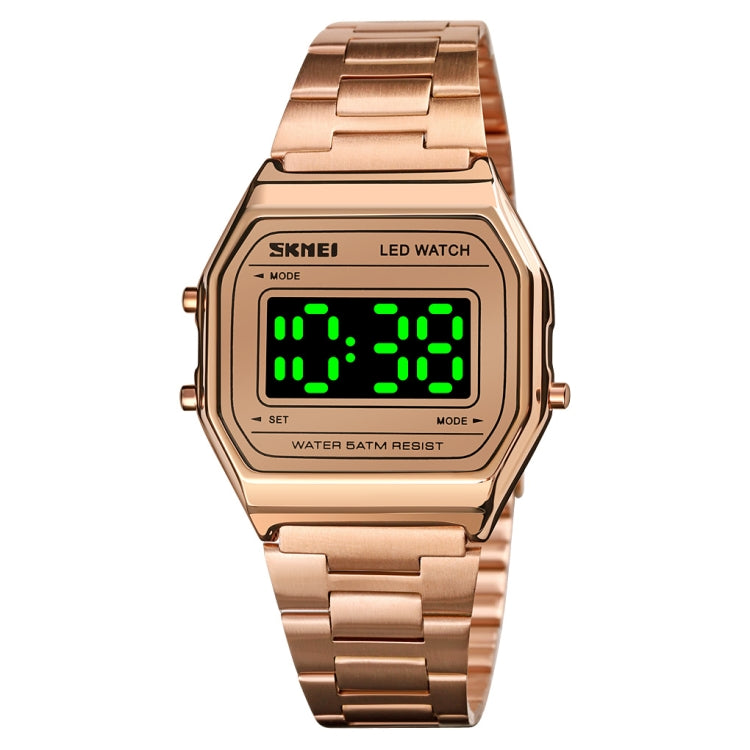 SKMEI 1646 LED Digital Display Luminous Electronic Watch(Rose Gold) - free shipping - PMC TechLife - Order now!