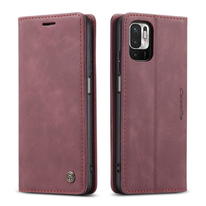 CaseMe 013 Multifunctional Horizontal Flip Leather Case with Holder & Card Slot & Wallet For Xiaomi Redmi Note 10 5G(Wine Red) - Xiaomi Cases by CaseMe | Online Shopping South Africa | PMC Jewellery | Buy Now Pay Later Mobicred