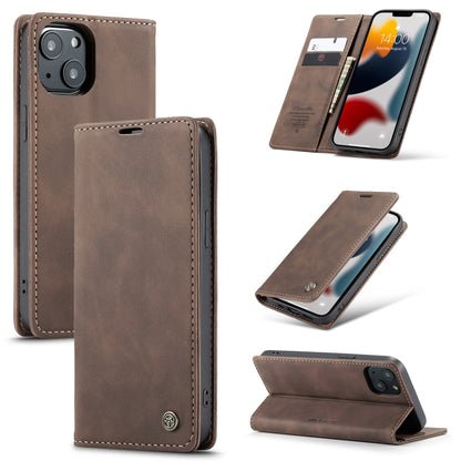 For iPhone 13 mini CaseMe-013 Multifunctional Retro Frosted Horizontal Flip Leather Case with Card Slot & Holder & Wallet (Coffee) - iPhone 13 mini Cases by CaseMe | Online Shopping South Africa | PMC Jewellery | Buy Now Pay Later Mobicred