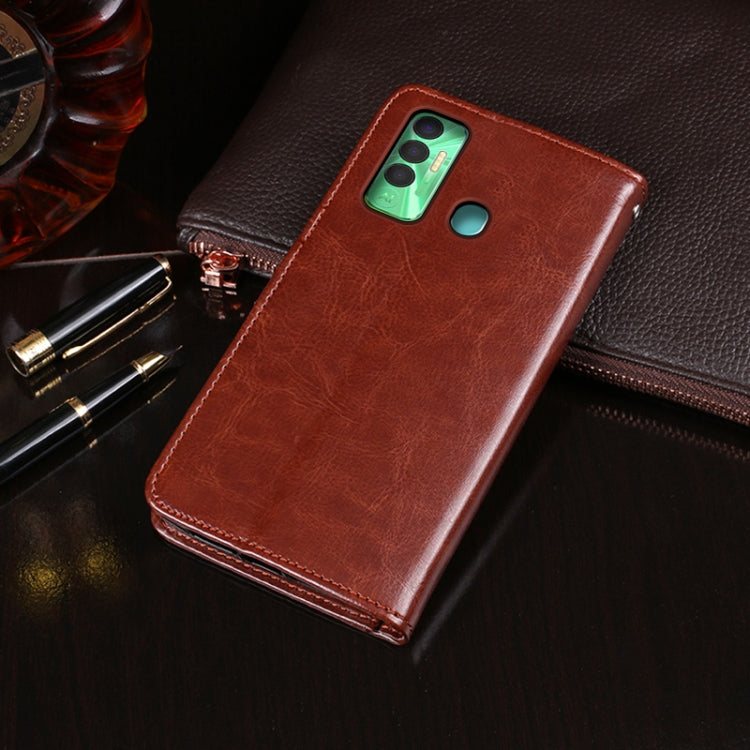 idewei Crazy Horse Texture Horizontal Flip Leather Case with Holder & Card Slots & Wallet For Tecno Spark 7P(Red) - free shipping - PMC TechLife - Order now!