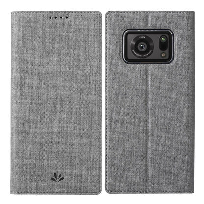 For Sharp Aquos R6 ViLi DMX Series Shockproof TPU + PU Leather Magnetic Attraction Horizontal Flip Case with Card Slot & Holder(Grey) - More Brand by ViLi | Online Shopping South Africa | PMC Jewellery | Buy Now Pay Later Mobicred