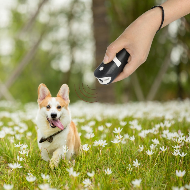 RC-534 Handheld Portable Ultrasonic Dog Repeller with LED Lights(Black + White) - Training Aids by PMC TechLife | Online Shopping South Africa | PMC TechLife | Buy Now Pay Later Mobicred