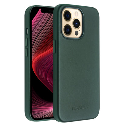 For iPhone 13 Pro Max QIALINO Nappa Cowhide MagSafe Magnetic Protective Case (Dark Green) - iPhone 13 Pro Max Cases by QIALINO | Online Shopping South Africa | PMC Jewellery | Buy Now Pay Later Mobicred