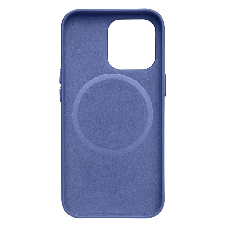 For iPhone 13 Pro Max QIALINO Nappa Cowhide MagSafe Magnetic Protective Case (Blue) - iPhone 13 Pro Max Cases by QIALINO | Online Shopping South Africa | PMC Jewellery | Buy Now Pay Later Mobicred