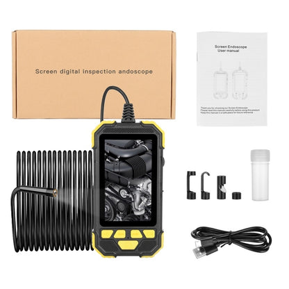 Y19 5.5mm Single Lens Hand-held Hard-wire Endoscope with 4.3-inch IPS Color LCD Screen, Cable Length:5m(Yellow) -  by PMC Jewellery | Online Shopping South Africa | PMC Jewellery | Buy Now Pay Later Mobicred