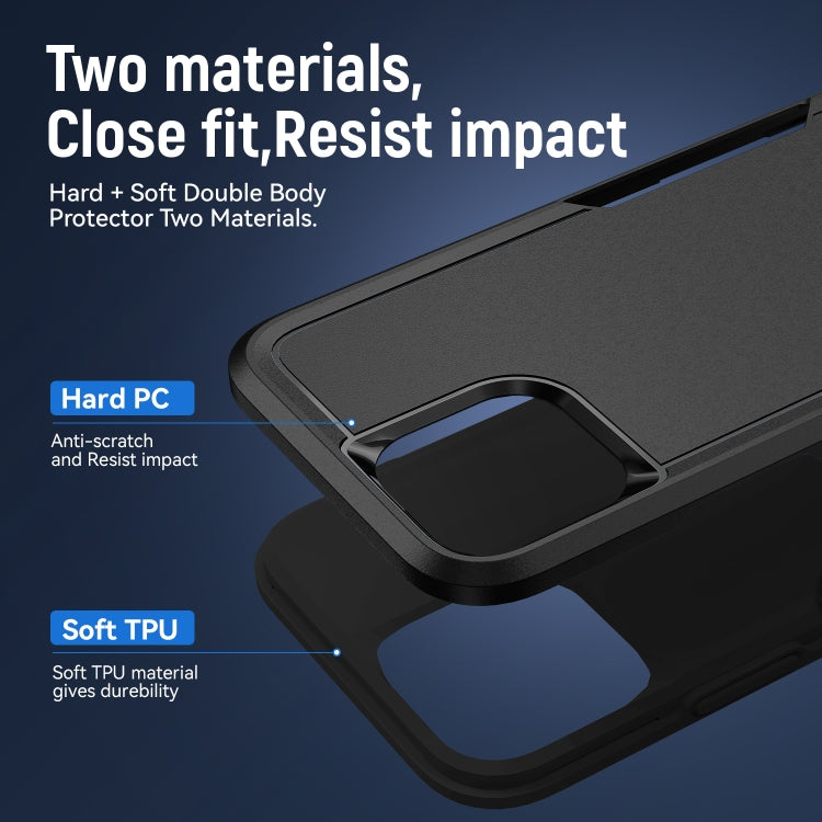 For iPhone 13 Pro Max Pioneer Armor Heavy Duty Shockproof Phone Case (Black) - free shipping - PMC TechLife - Order now!