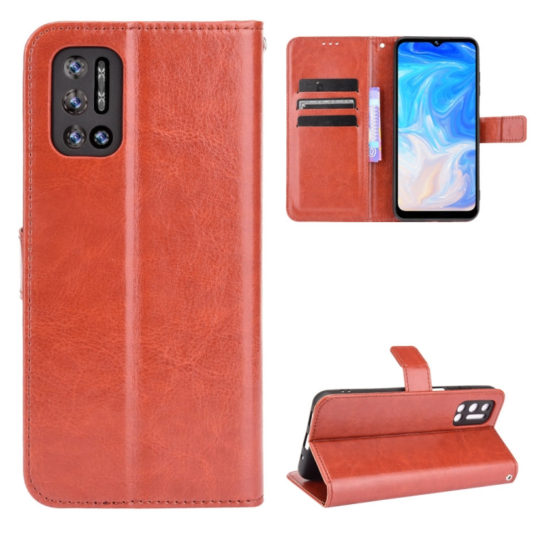 For Doogee N40 Pro Crazy Horse Texture Horizontal Flip Leather Case with Holder & Card Slots & Lanyard(Brown) - More Brand by PMC Jewellery | Online Shopping South Africa | PMC Jewellery | Buy Now Pay Later Mobicred