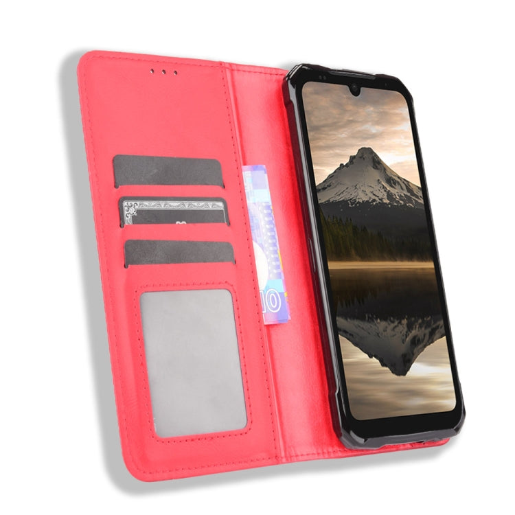 For Doogee S86 / S86 Pro Magnetic Buckle Retro Pattern Horizontal Flip Leather Case with Holder & Card Slot & Wallet(Red) - More Brand by PMC Jewellery | Online Shopping South Africa | PMC Jewellery | Buy Now Pay Later Mobicred