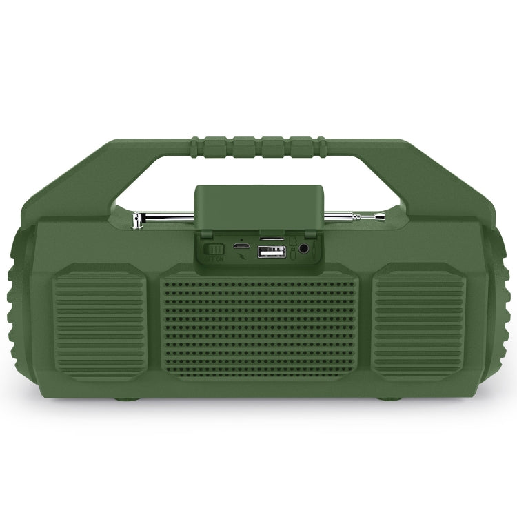 NewRixing NR-4025FM Outdoor Splash-proof Water Portable Bluetooth Speaker, Support Hands-free Call / TF Card / FM / U Disk(Green) - Desktop Speaker by NewRixing | Online Shopping South Africa | PMC Jewellery | Buy Now Pay Later Mobicred