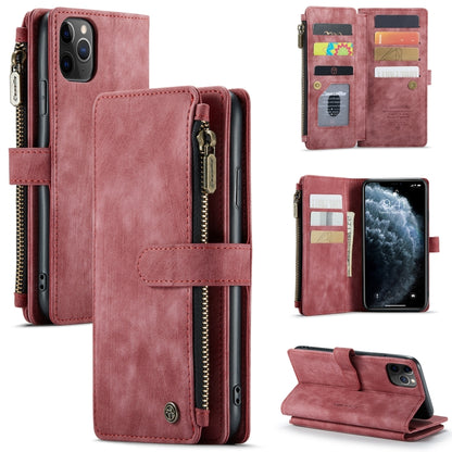 For iPhone 11 Pro Max CaseMe-C30 PU + TPU Multifunctional Horizontal Flip Leather Case with Holder & Card Slot & Wallet & Zipper Pocket (Red) - iPhone 11 Pro Max Cases by CaseMe | Online Shopping South Africa | PMC Jewellery | Buy Now Pay Later Mobicred