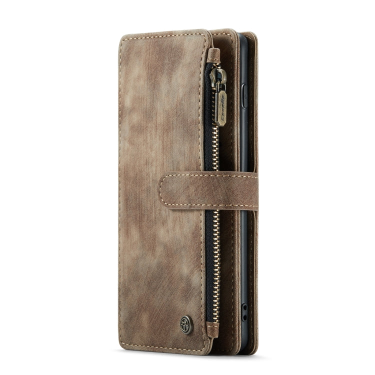 For Samsung Galaxy S10 CaseMe-C30 PU + TPU Multifunctional Horizontal Flip Leather Case with Holder & Card Slot & Wallet & Zipper Pocket(Brown) - Galaxy Phone Cases by CaseMe | Online Shopping South Africa | PMC Jewellery | Buy Now Pay Later Mobicred