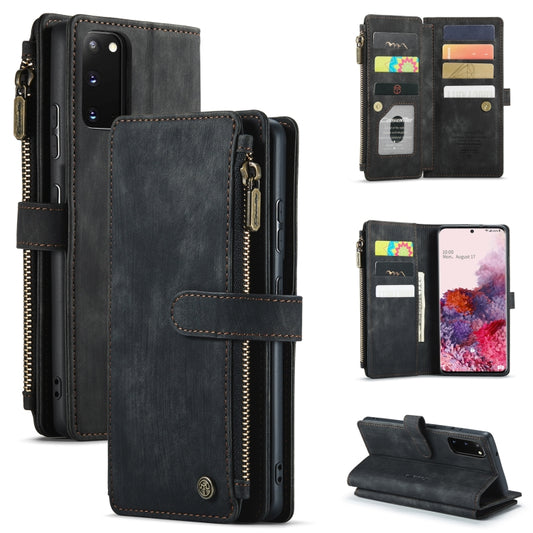 For Samsung Galaxy S20 5G CaseMe-C30 PU + TPU Multifunctional Horizontal Flip Leather Case with Holder & Card Slot & Wallet & Zipper Pocket(Black) - Galaxy Phone Cases by CaseMe | Online Shopping South Africa | PMC Jewellery | Buy Now Pay Later Mobicred