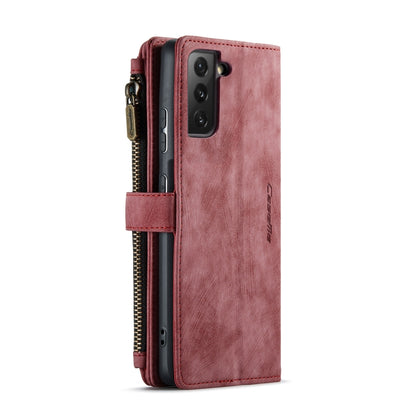 For Samsung Galaxy S21+ 5G CaseMe-C30 PU + TPU Multifunctional Horizontal Flip Leather Case with Holder & Card Slot & Wallet & Zipper Pocket(Red) - Galaxy S21+ 5G Cases by CaseMe | Online Shopping South Africa | PMC Jewellery | Buy Now Pay Later Mobicred