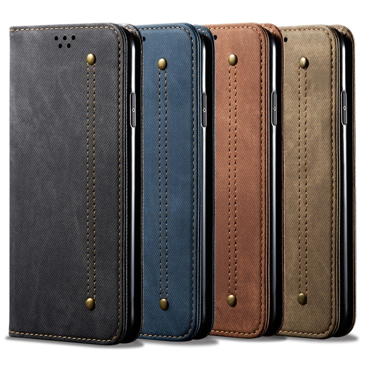 For iPhone 7 Plus / 8 Plus Denim Texture Casual Style Horizontal Flip Leather Case with Holder & Card Slots & Wallet(Brown) - More iPhone Cases by PMC TechLife | Online Shopping South Africa | PMC TechLife