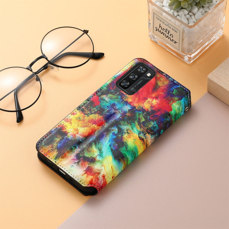 For Blackview A100 Colorful Magnetic Horizontal Flip PU Leather Case with Holder & Card Slot & Wallet(Colorful Cloud) - More Brand by PMC Jewellery | Online Shopping South Africa | PMC Jewellery | Buy Now Pay Later Mobicred