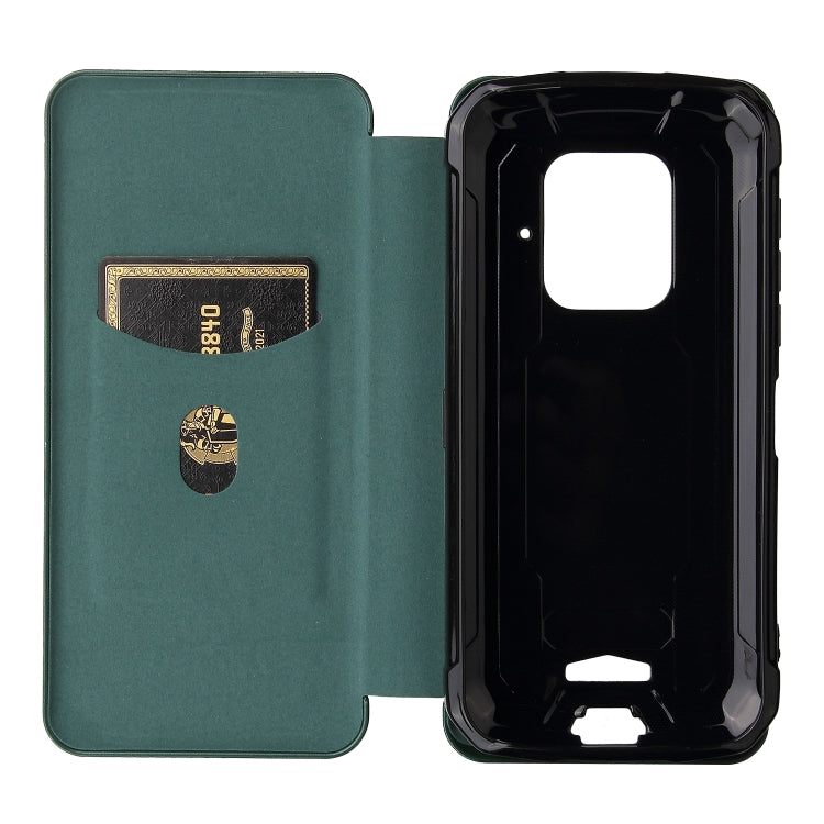 For Doogee S59 / S59 Pro Carbon Fiber Texture Horizontal Flip TPU + PC + PU Leather Case with Card Slot(Green) - More Brand by PMC Jewellery | Online Shopping South Africa | PMC Jewellery | Buy Now Pay Later Mobicred