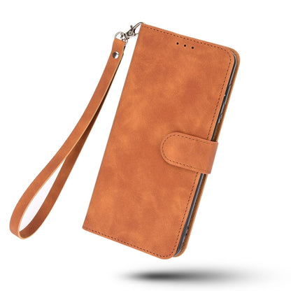 For Doogee N40 Pro Solid Color Skin Feel Magnetic Buckle Horizontal Flip PU Leather Case with Holder & Card Slots & Wallet(Brown) - More Brand by PMC Jewellery | Online Shopping South Africa | PMC Jewellery | Buy Now Pay Later Mobicred