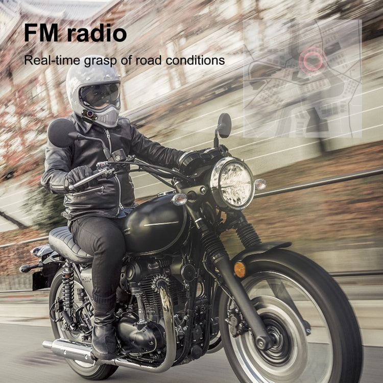 V9 Pro Motorcycle Helmet Bluetooth Walkie-talkie Support FM(Black) - Others by PMC TechLife | Online Shopping South Africa | PMC TechLife | Buy Now Pay Later Mobicred