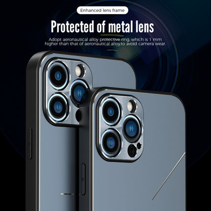 For iPhone 13 Pro Max R-JUST RJ-52 3-Line Style Metal TPU Shockproof Protective Case (Blue) - iPhone 13 Pro Max Cases by R-JUST | Online Shopping South Africa | PMC Jewellery