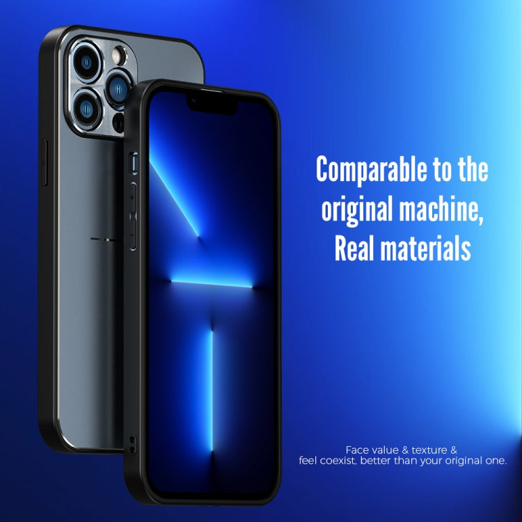 For iPhone 12 Pro R-JUST RJ-52 3-Line Style Metal TPU Shockproof Protective Case(Black) - iPhone 12 / 12 Pro Cases by R-JUST | Online Shopping South Africa | PMC TechLife