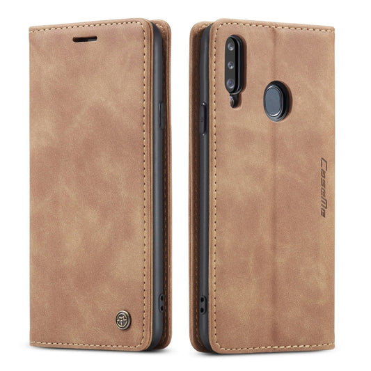 For Galaxy A20s CaseMe-013 Multifunctional Horizontal Flip Leather Case with Card Slot & Holder & Wallet(Brown) - Galaxy Phone Cases by CaseMe | Online Shopping South Africa | PMC Jewellery | Buy Now Pay Later Mobicred