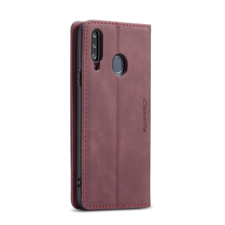 For Galaxy A20s CaseMe-013 Multifunctional Horizontal Flip Leather Case with Card Slot & Holder & Wallet(Wine Red) - Galaxy Phone Cases by CaseMe | Online Shopping South Africa | PMC Jewellery | Buy Now Pay Later Mobicred