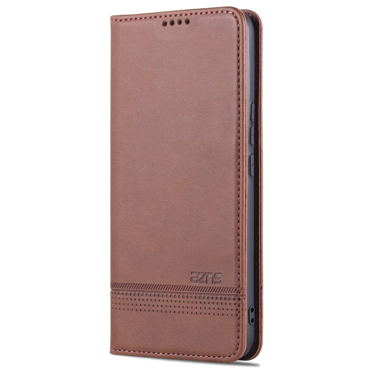 For U-MAGIC 30e AZNS Magnetic Calf Texture Horizontal Flip Leather Case with Card Slots & Holder & Wallet(Dark Brown) - More Brand by AZNS | Online Shopping South Africa | PMC Jewellery | Buy Now Pay Later Mobicred