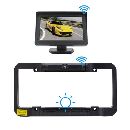 PZ620-W Car 4.3-inch Digital USA Frame Solar Wireless Reversing Image - Car Monitor by PMC Jewellery | Online Shopping South Africa | PMC Jewellery