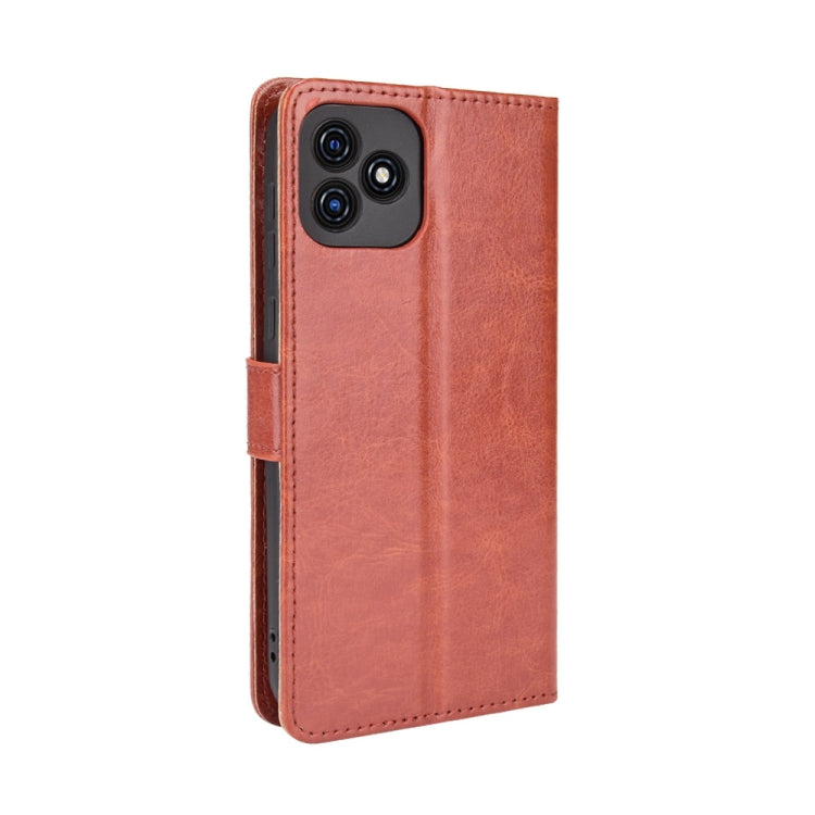 For Blackview Oscal C20 Crazy Horse Texture Horizontal Flip Leather Case with Holder & Card Slots & Lanyard(Brown) - More Brand by PMC Jewellery | Online Shopping South Africa | PMC Jewellery | Buy Now Pay Later Mobicred