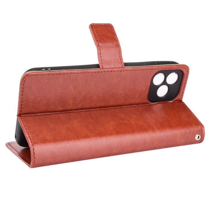 For Blackview Oscal C20 Crazy Horse Texture Horizontal Flip Leather Case with Holder & Card Slots & Lanyard(Brown) - More Brand by PMC Jewellery | Online Shopping South Africa | PMC Jewellery | Buy Now Pay Later Mobicred