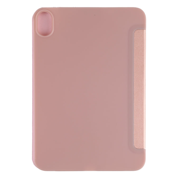 For iPad mini 2024 / mini 6 GEBEI Shockproof Horizontal Flip Tablet Case with Three-folding Holder(Rose Gold) - free shipping - PMC TechLife - Order now!
