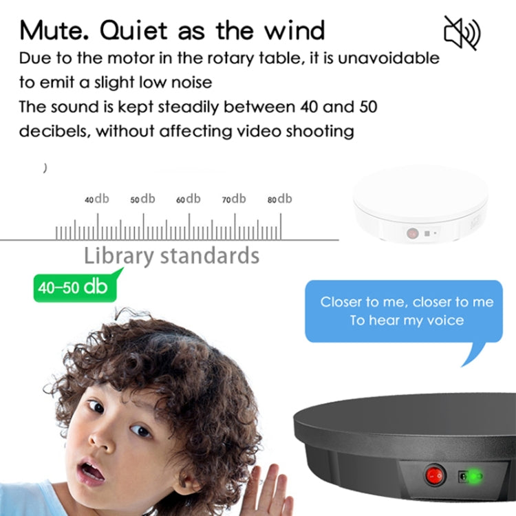 52cm Remote Control Electric Rotating Turntable Display Stand Video Shooting Props Turntable, Charging Power, Power Plug:EU Plug(Black) - free shipping - PMC TechLife - Order now!