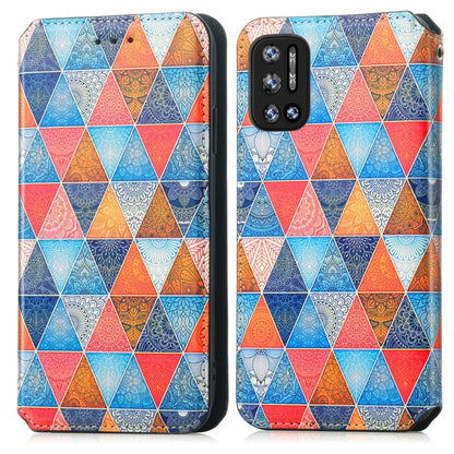 For Doogee N40 Pro CaseNeo Colorful Magnetic Leather Case with Holder & Card Slot & Wallet(Rhombus Mandala) - More Brand by PMC Jewellery | Online Shopping South Africa | PMC Jewellery | Buy Now Pay Later Mobicred