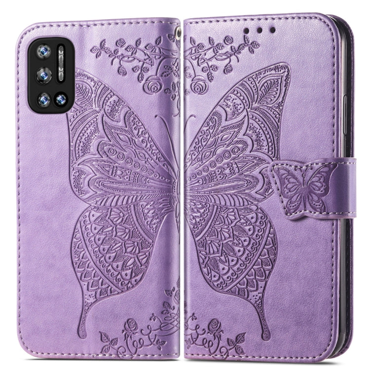 For DOOGEE N40 Pro Butterfly Love Flowers Embossed Horizontal Flip Leather Case with Holder & Card Slots & Wallet & Lanyard(Light Purple) - More Brand by PMC Jewellery | Online Shopping South Africa | PMC Jewellery | Buy Now Pay Later Mobicred