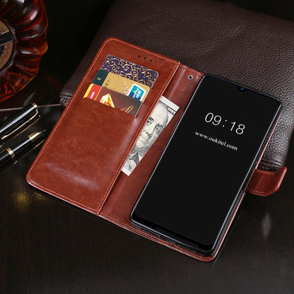 For Oukitel C25 idewei Crazy Horse Texture Leather Phone Case with Holder & Card Slots & Wallet(Brown) - More Brand by idewei | Online Shopping South Africa | PMC Jewellery | Buy Now Pay Later Mobicred