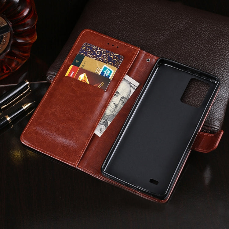 For Oukitel C25 idewei Crazy Horse Texture Leather Phone Case with Holder & Card Slots & Wallet(Yellow) - More Brand by idewei | Online Shopping South Africa | PMC Jewellery | Buy Now Pay Later Mobicred