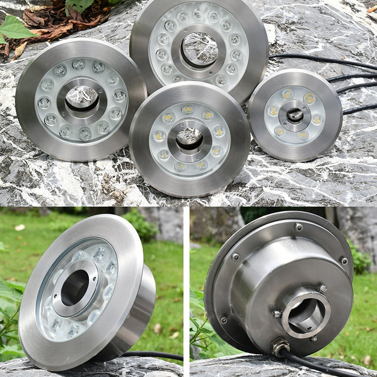6W Landscape Ring LED Stainless Steel Underwater Fountain Light(Warm Light) - Underwater Lights by PMC TechLife | Online Shopping South Africa | PMC TechLife | Buy Now Pay Later Mobicred