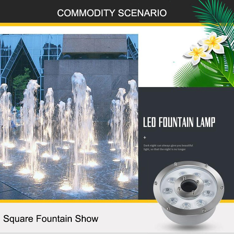 24W Landscape Ring LED Stainless Steel Underwater Fountain Light(White Light) - Underwater Lights by PMC TechLife | Online Shopping South Africa | PMC TechLife | Buy Now Pay Later Mobicred