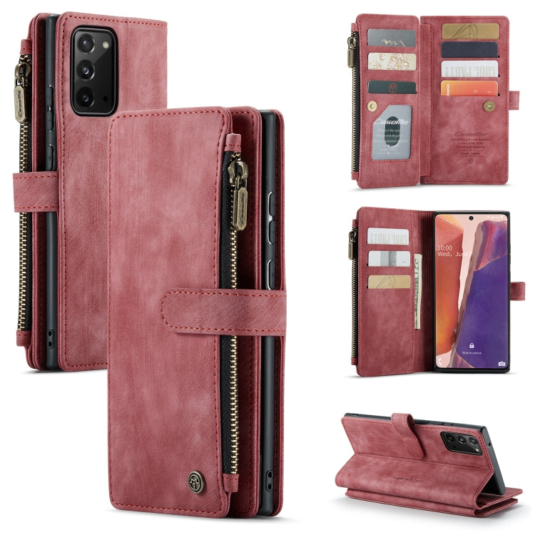 For Samsung Galaxy Note20 CaseMe-C30 Multifunctional Horizontal Flip PU + TPU Phone Case(Red) - free shipping - PMC Jewellery - Order now!