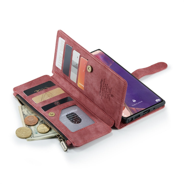 For Samsung Galaxy Note20 CaseMe-C30 Multifunctional Horizontal Flip PU + TPU Phone Case(Red) - free shipping - PMC Jewellery - Order now!