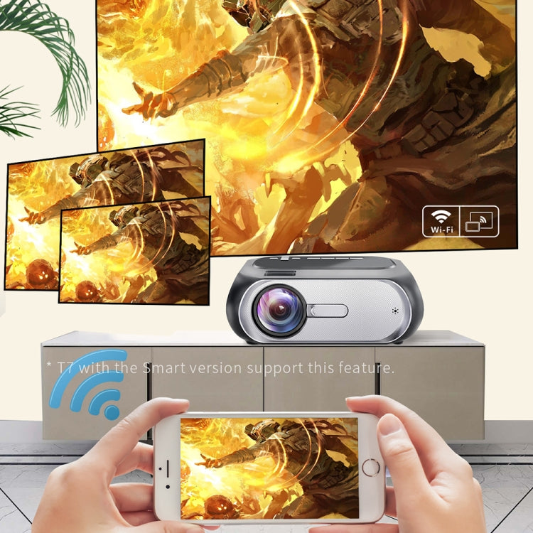 T7 1920x1080P 200 ANSI Portable Home Theater LED HD Digital Projector, Same Screen Version, UK Plug(Black) - free shipping - PMC TechLife - Order now!