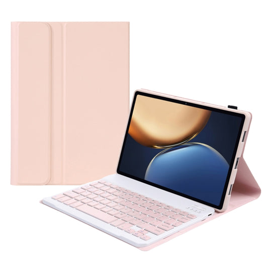 AHV7 Lambskin Texture Ultra-thin Bluetooth Keyboard Leather Tablet Case For Honor Tablet V7 Pro(Pink) - Huawei Keyboard by PMC Jewellery | Online Shopping South Africa | PMC Jewellery