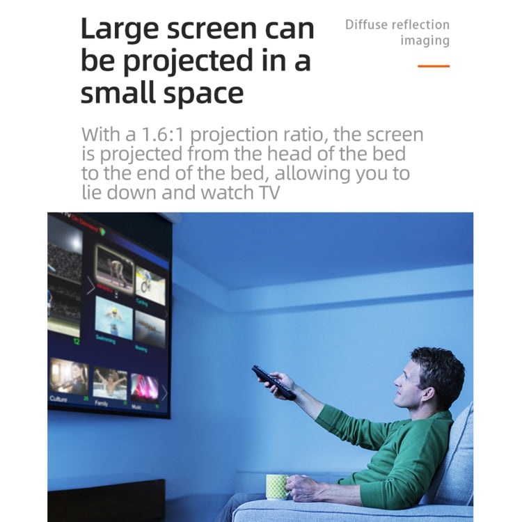 T20 320x240 400 Lumens Portable Home Theater LED HD Digital Projector, Same Screen Version, UK Plug(White Yellow) - LED Projector by PMC TechLife | Online Shopping South Africa | PMC TechLife | Buy Now Pay Later Mobicred