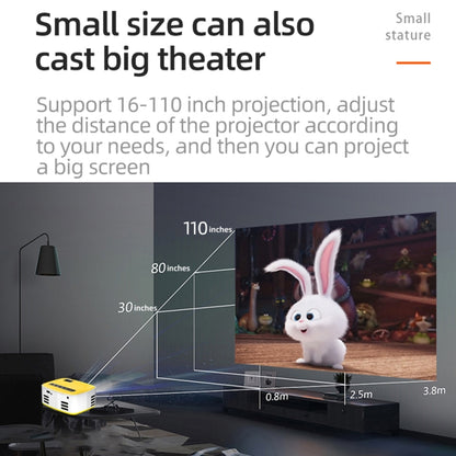 T20 320x240 400 Lumens Portable Home Theater LED HD Digital Projector, Same Screen Version, AU Plug(Black White) - LED Projector by PMC Jewellery | Online Shopping South Africa | PMC Jewellery | Buy Now Pay Later Mobicred